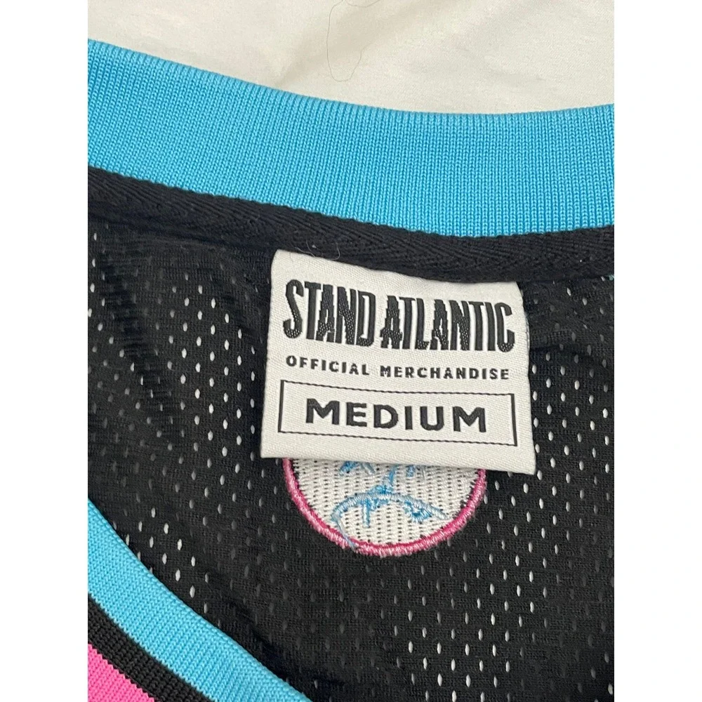 Stand Atlantic Basketball Jersey Unisex Medium Black Pink Elephants Tour Merch